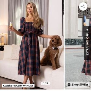 NWT Cupshe x Gabby Windey Plaid Dress XL